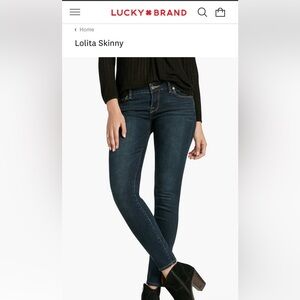 Lucky brand Lolita skinny high-rise jeans